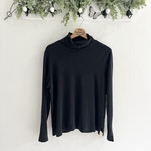 Peruvian Connection Pima Cotton Women Sweater Black Turtleneck Jersey SS500
